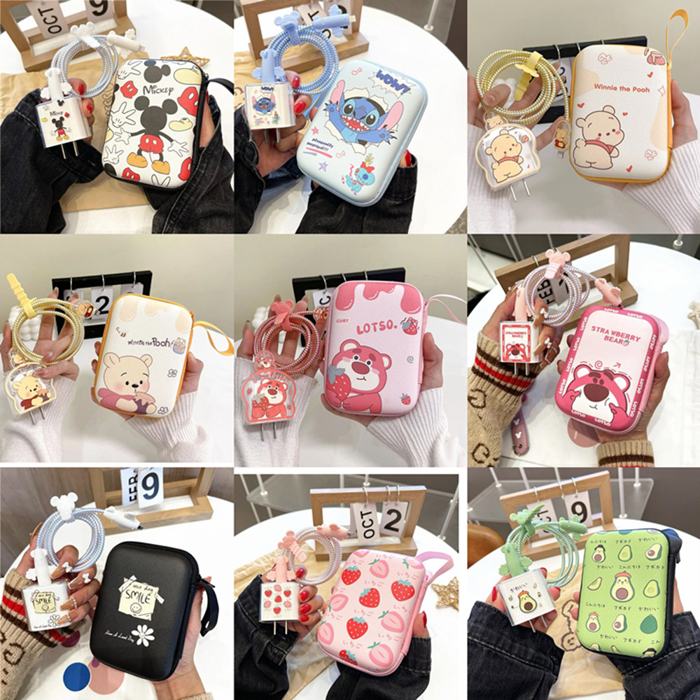 Phone Accessories Box Set - Protetor de cabo dos desenhos animados