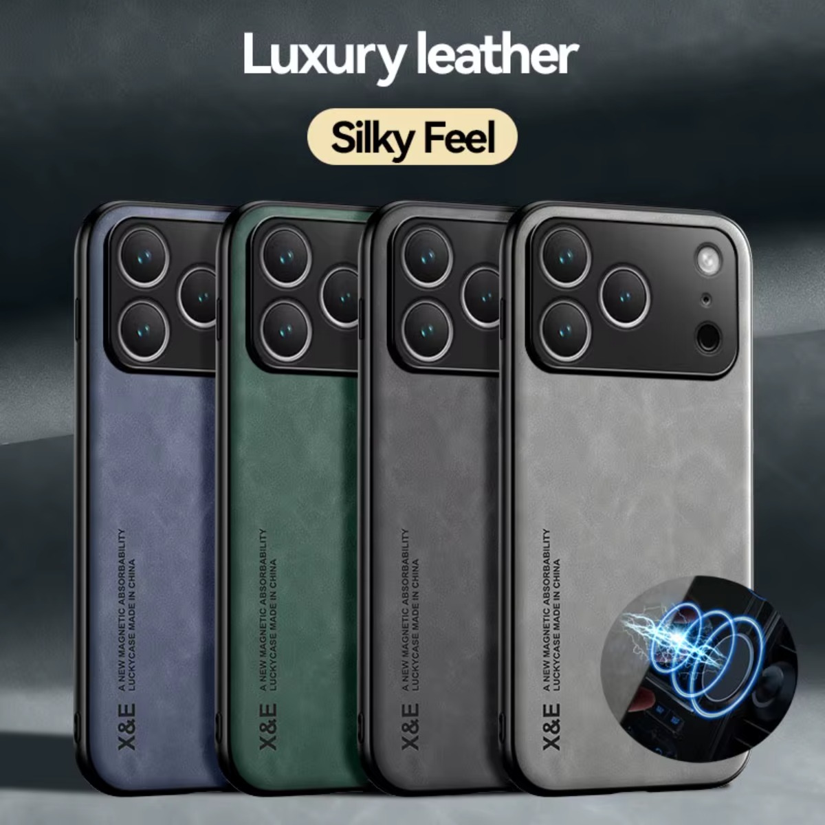 Car Mount Phone - Capa de telefone de couro para
