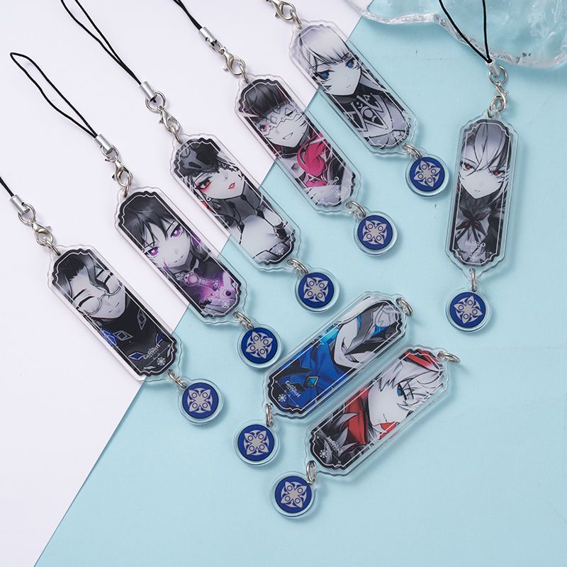 Phone Accessories Jewelry - 8 Peças Chaveiro de Anime Genshin