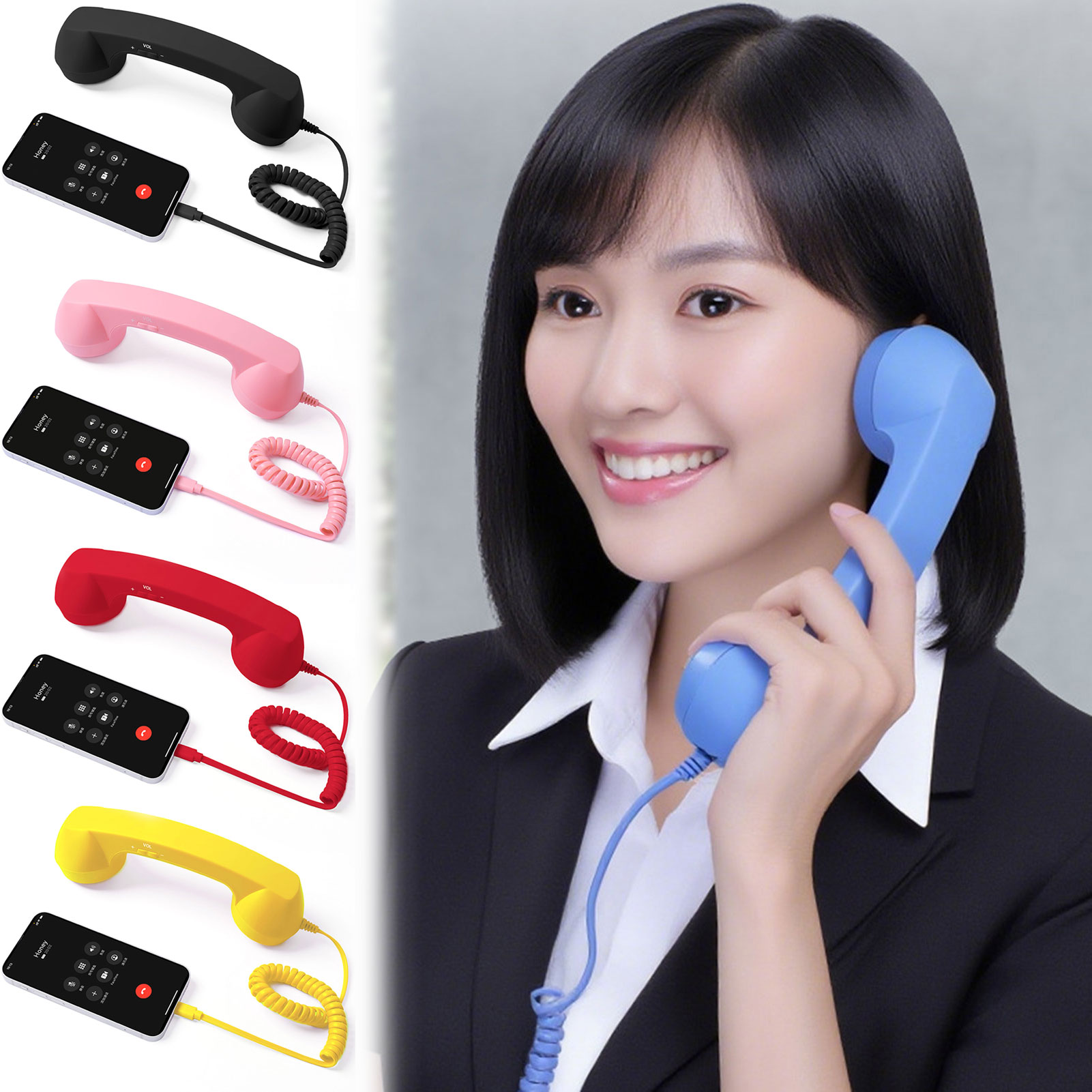 Retro Handset Phone - Retro tipo c telefones fone receptor