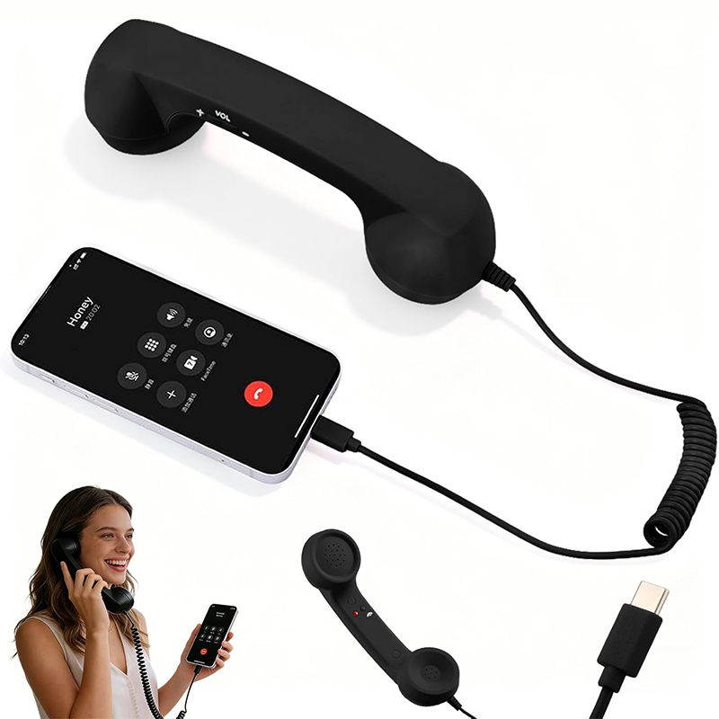 Retro Handset Phone - Novos Aparelhos Telefônicos Tipo-C Estilo Retrô