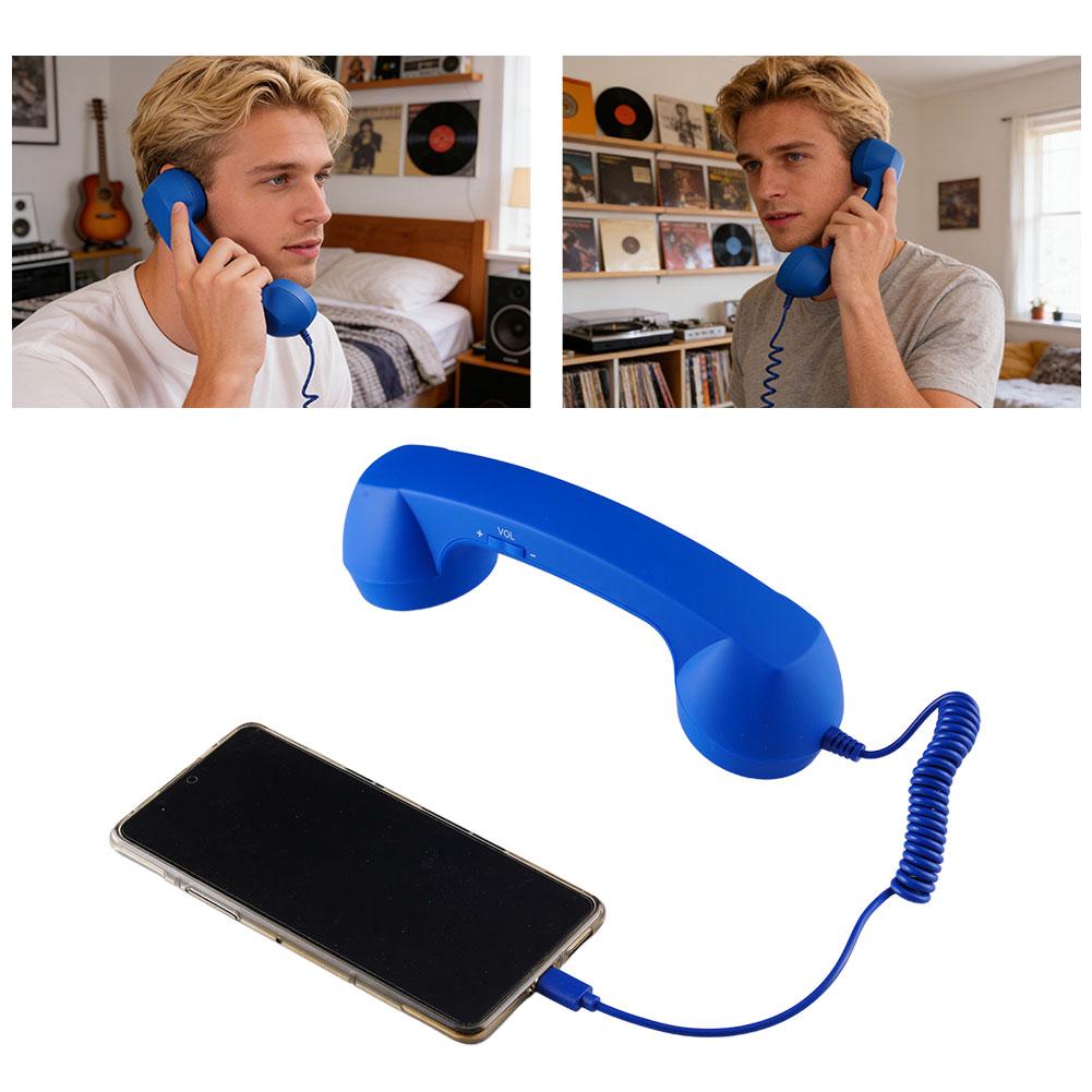 Retro Handset Phone - Microfone Criativo e Divertido Tipo-C com