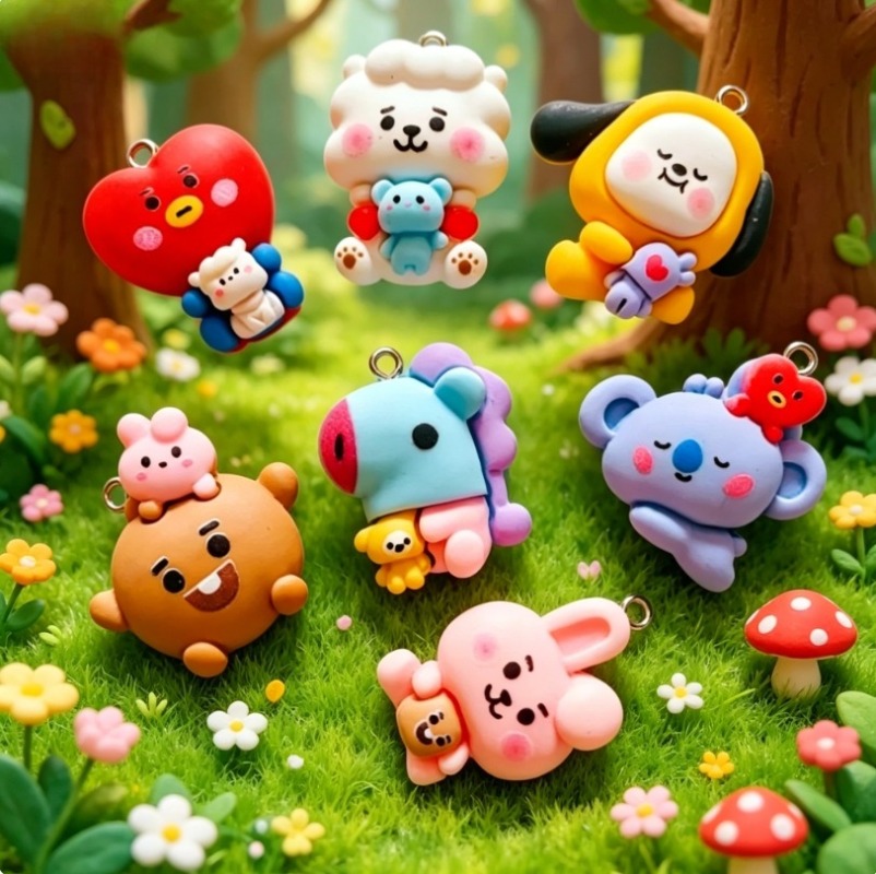 7 peças de pingentes de resina - Phone Accessories Jewelry avaliação e preço