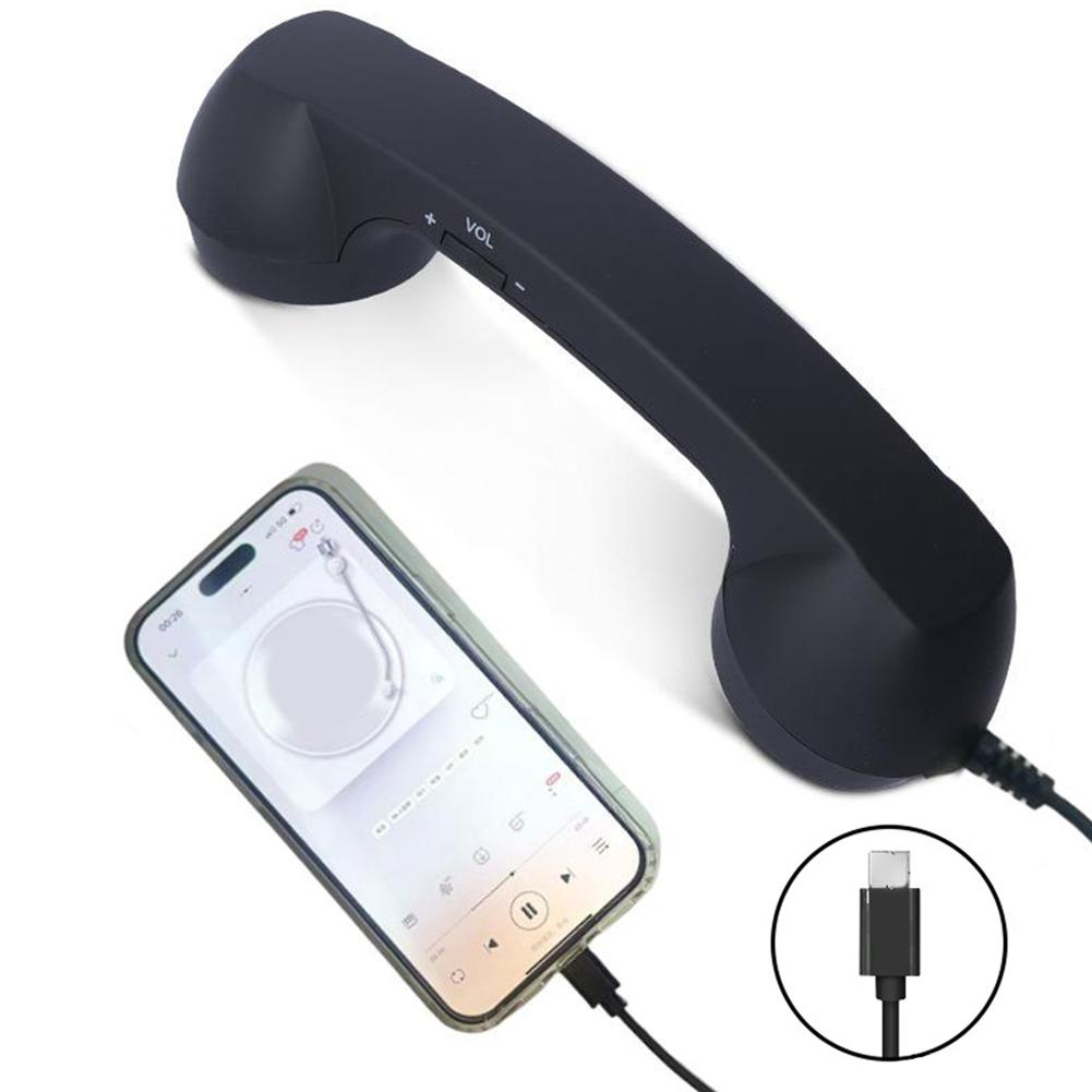 Tipo-c/3.5mm retro telefone re - Retro Handset Phone avaliação e preço