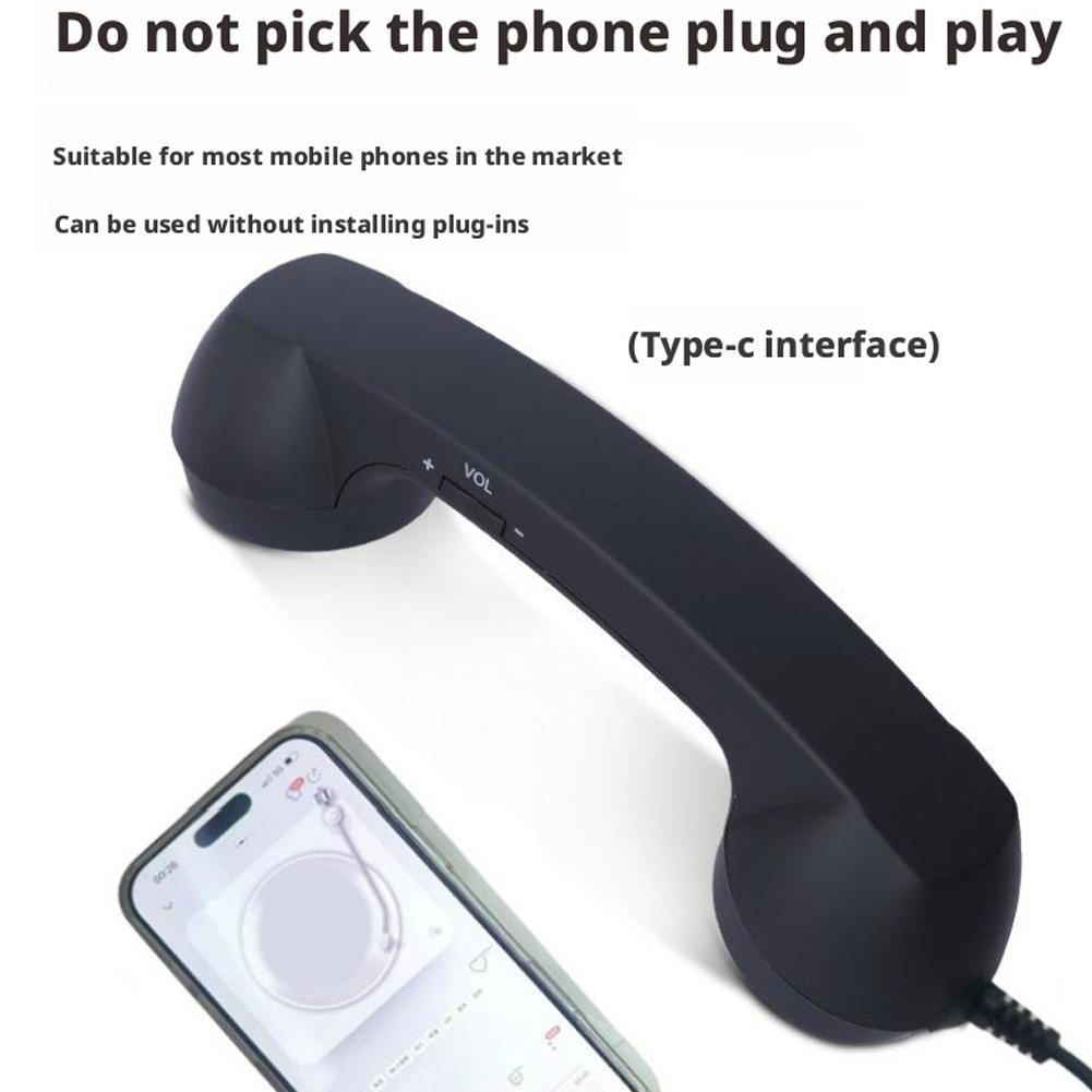 Tipo-c/3.5mm retro telefone re - Retro Handset Phone avaliação e preço
