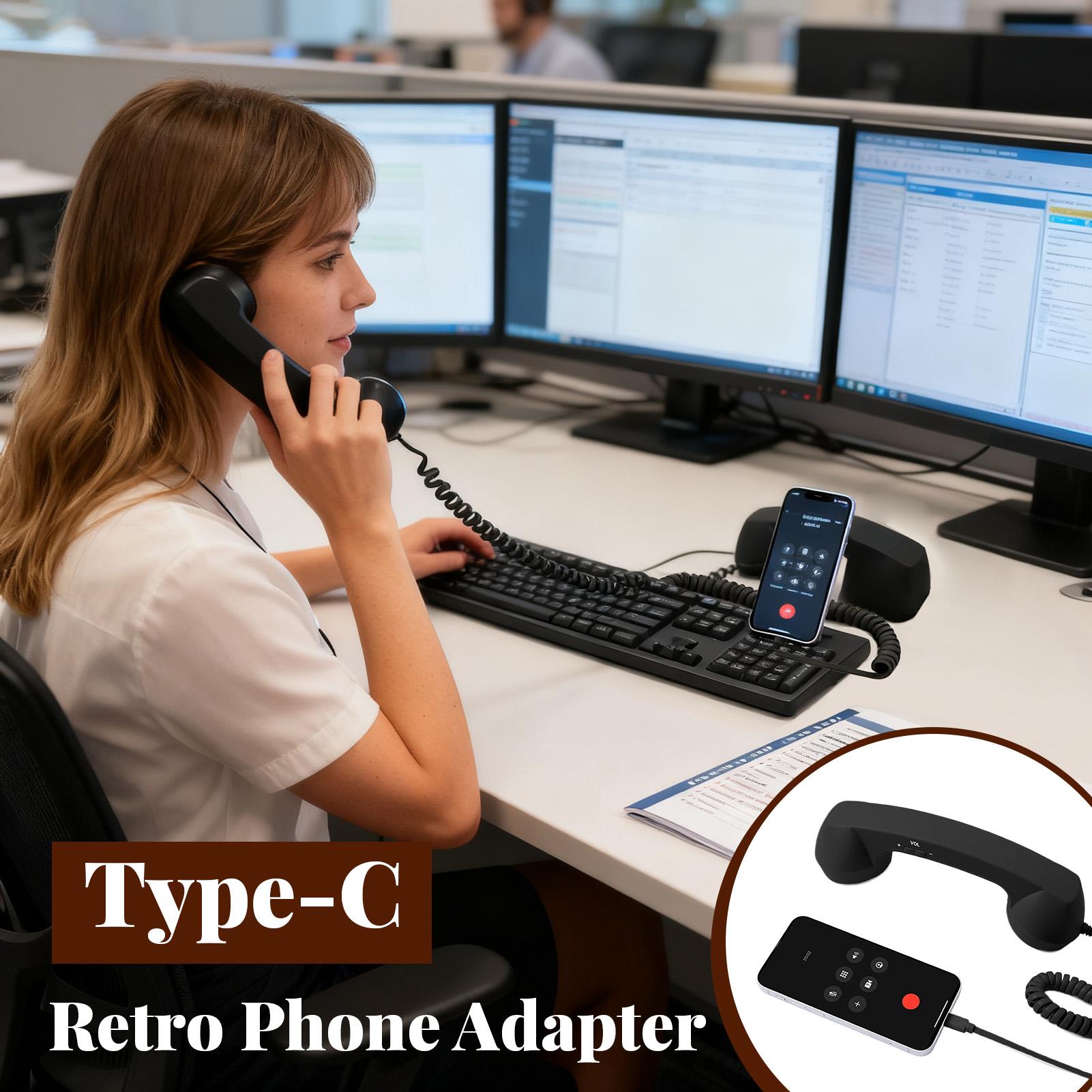 Tipo-c retro adaptador de tele - Retro Handset Phone avaliação e preço